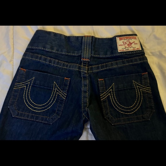 Y2K VINTAGE True Religion Sammy Jeans Women's Size 24, Dark Rinse, Low Rise - Picture 7 of 14